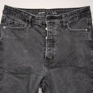 Old Navy Women's Jeans Black Kicker Boot Cut High Rise Button Fly size 8